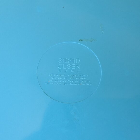 2 Sigrid Olsen Melamine Teal Mint Blue Large Fish Shaped Serving Platters Kitsch - Picture 2 of 13